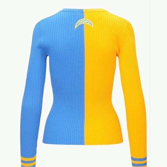 staud new nwt nfl chargers ribbed button down shirt - Picture 8 of 8